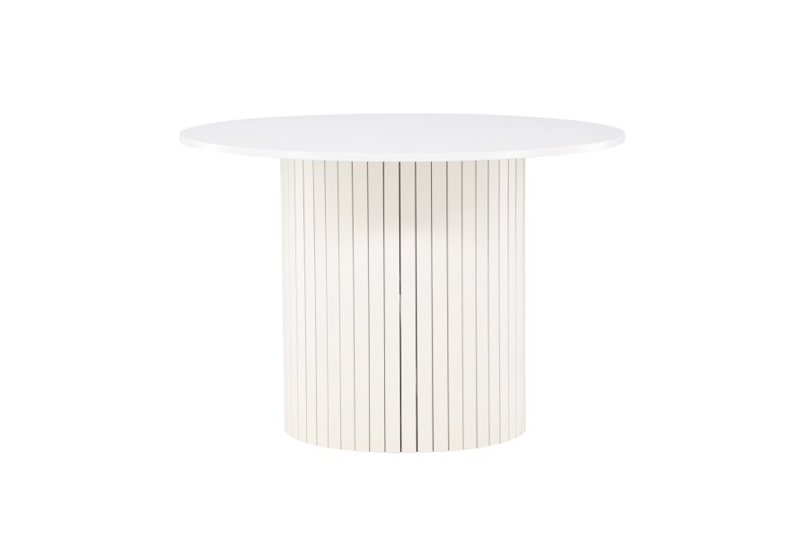 VENTURE DESIGN Härön spisebord, rundt - hvit MDF og stl (110)