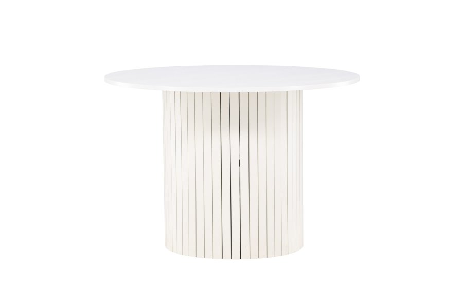 VENTURE DESIGN Härön spisebord, rundt - hvit MDF og stl (110)