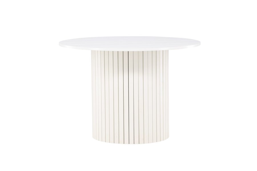 VENTURE DESIGN Härön spisebord, rundt - hvit MDF og stl (110)