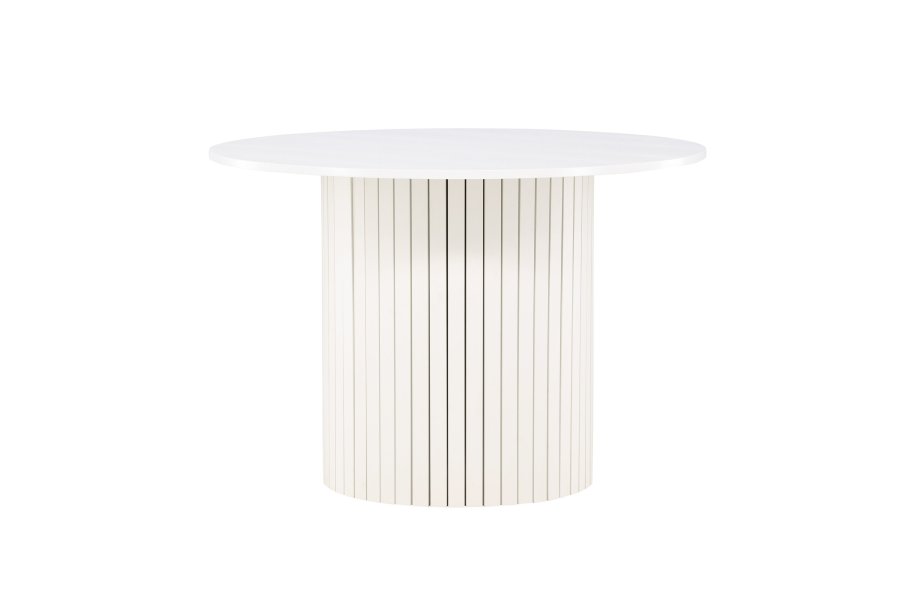 VENTURE DESIGN Härön spisebord, rundt - hvit MDF og stl (110)