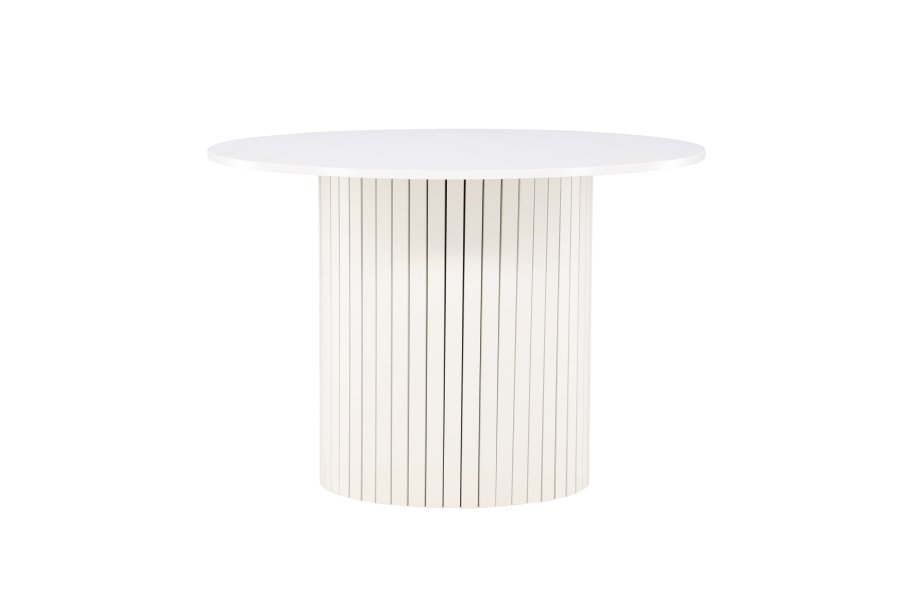 VENTURE DESIGN Härön spisebord, rundt - hvit MDF og stl (110)