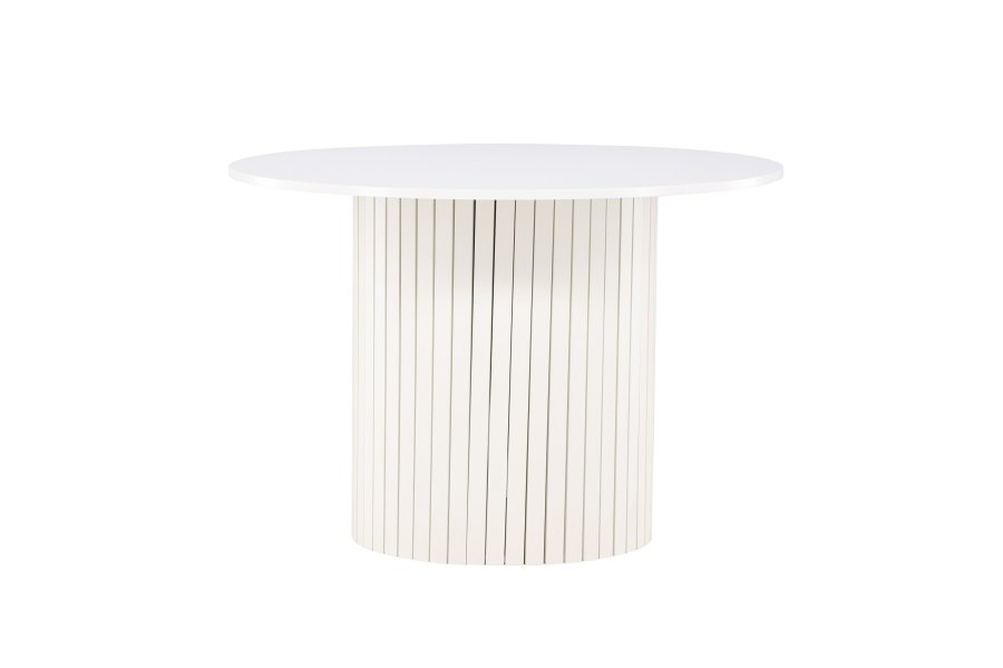 VENTURE DESIGN Härön spisebord, rundt - hvit MDF og stl (110)