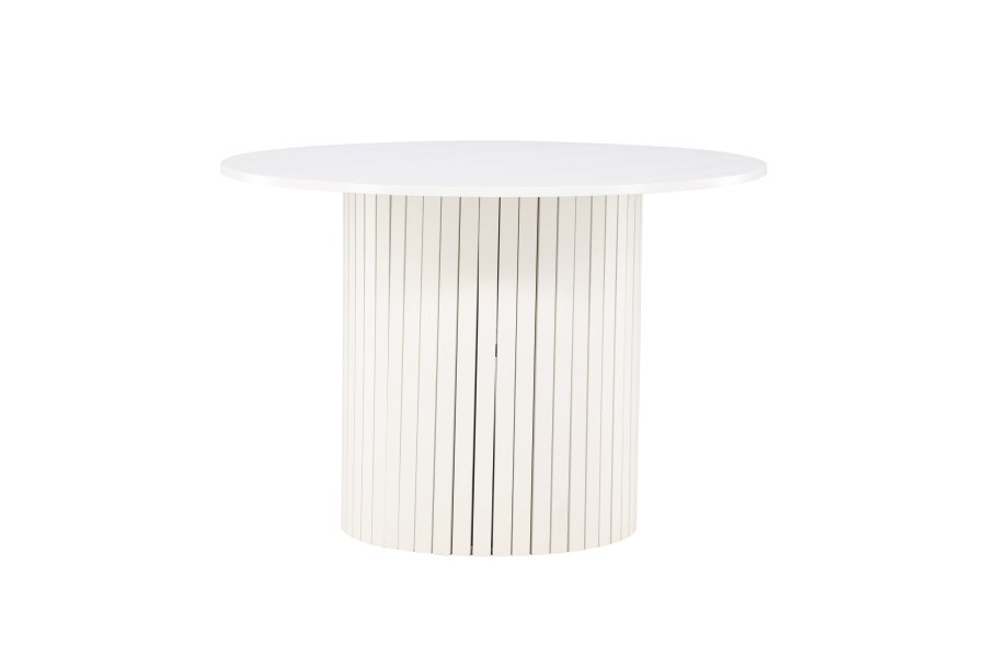 VENTURE DESIGN Härön spisebord, rundt - hvit MDF og stl (110)