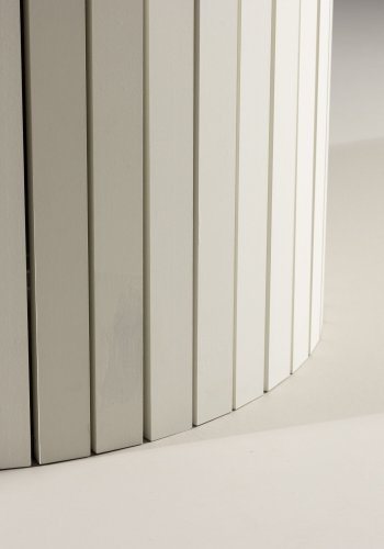 VENTURE DESIGN Härön spisebord, rundt - hvit MDF og stl (110)