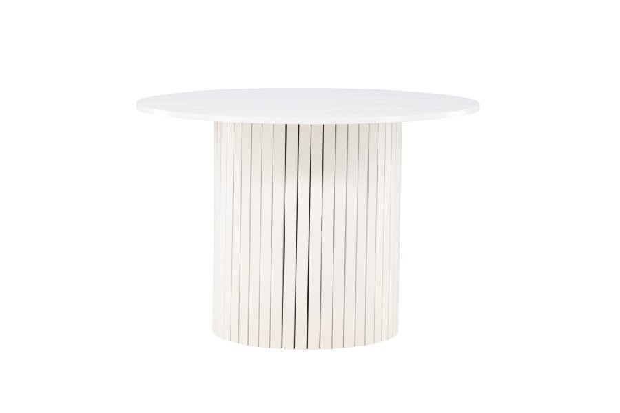 VENTURE DESIGN Härön spisebord, rundt - hvit MDF og stl (110)