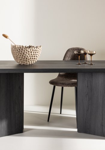 VIND COLLECTION Bassholmen spisebord, rektangulrt - svart MDF (90x180)