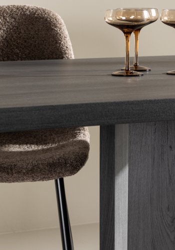 VIND COLLECTION Bassholmen spisebord, rektangulrt - svart MDF (90x180)