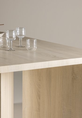 VIND COLLECTION Bassholmen spisebord, rektangulrt - hvitkalket MDF (90x180)