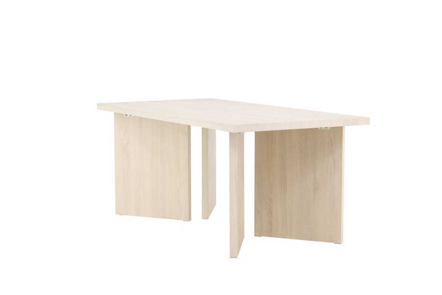 VIND COLLECTION Bassholmen spisebord, rektangulrt - hvitkalket MDF (90x180)