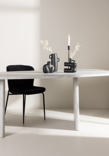 VENTURE DESIGN Grönvik Esstisch – MDF in weißer Betonoptik (220 x 100)