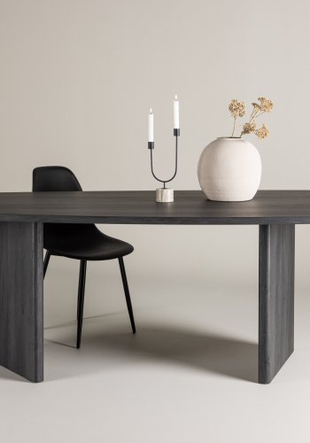 VENTURE DESIGN Grönvik Esstisch – schwarzes MDF (220x100)