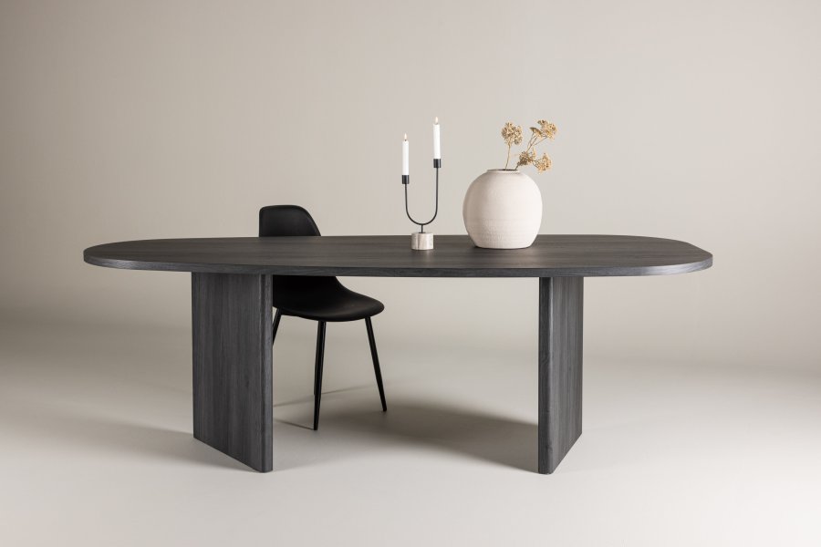 VENTURE DESIGN Grönvik Esstisch – schwarzes MDF (220x100)