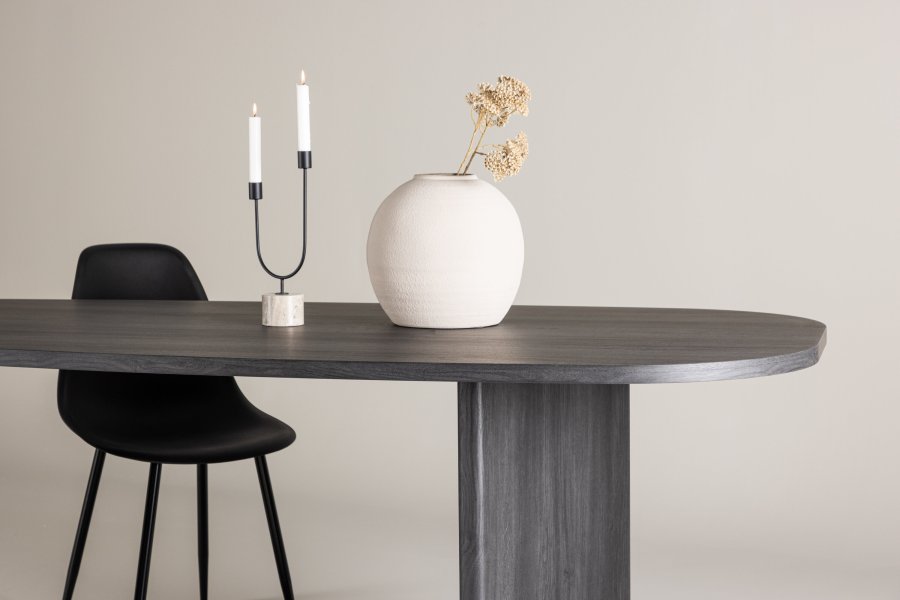 VENTURE DESIGN Grönvik Esstisch – schwarzes MDF (220x100)