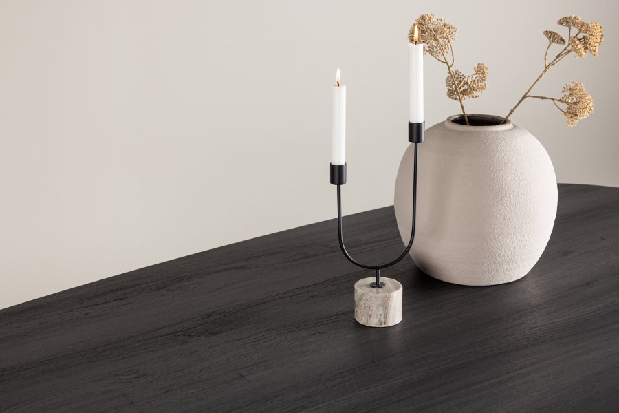 VENTURE DESIGN Grönvik Esstisch – schwarzes MDF (220x100)