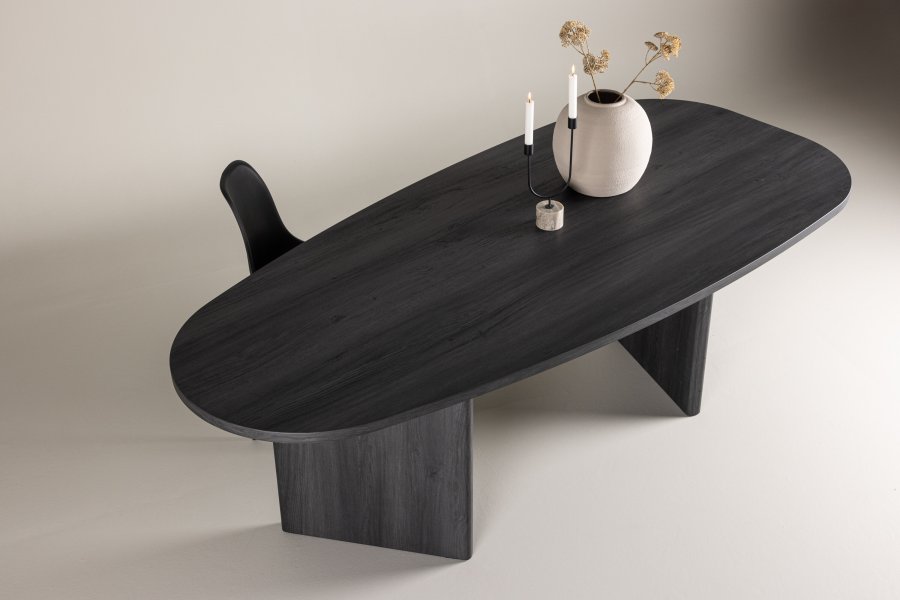 VENTURE DESIGN Grönvik Esstisch – schwarzes MDF (220x100)