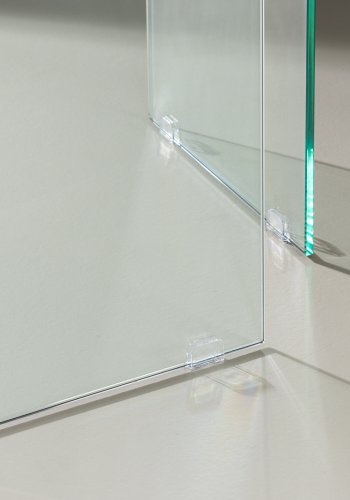 VENTURE DESIGN Ester spisebord, rektangulr - lysegr betonlook MDF og glas (100x180)