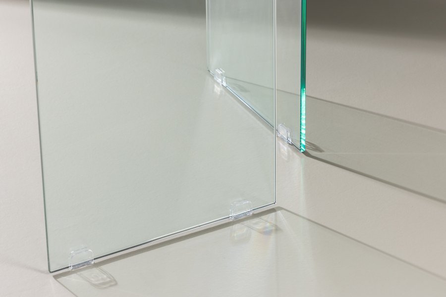 VENTURE DESIGN Ester spisebord, rektangulr - lysegr betonlook MDF og glas (100x180)