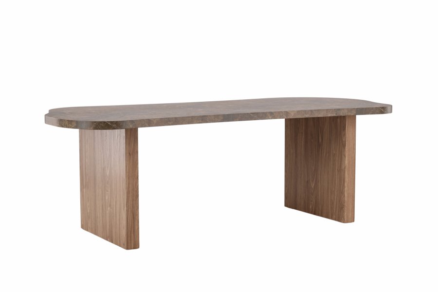 VINN KOLLEKSJON Eleonora spisebord, kologisk - brun marmorlook MDF (100x230)