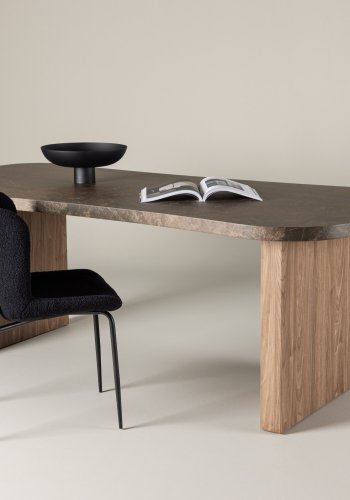 VINN KOLLEKSJON Eleonora spisebord, kologisk - brun marmorlook MDF (100x230)