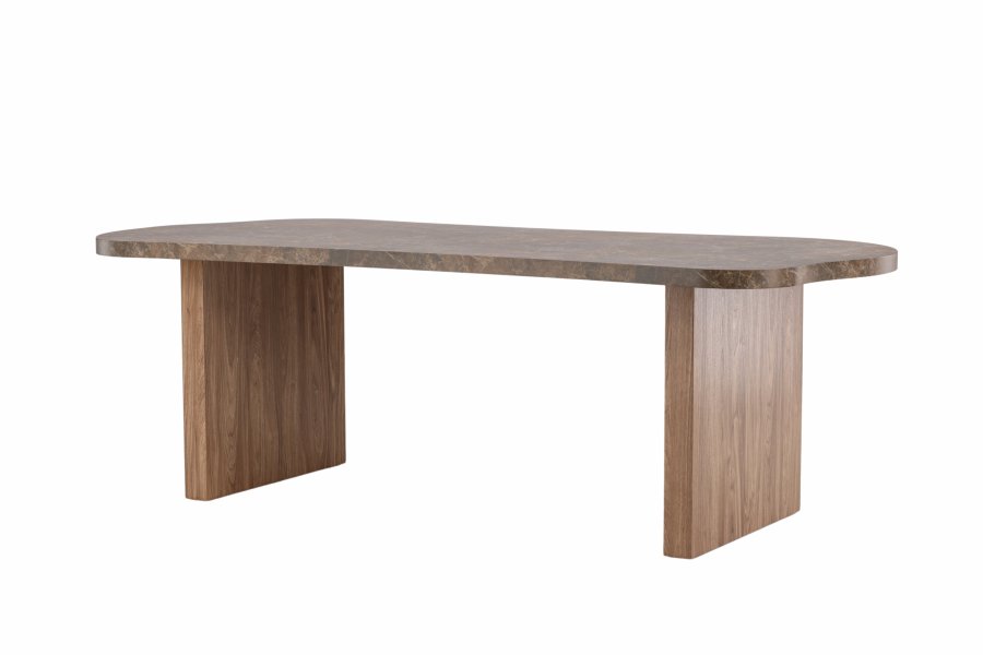 VINN KOLLEKSJON Eleonora spisebord, kologisk - brun marmorlook MDF (100x230)