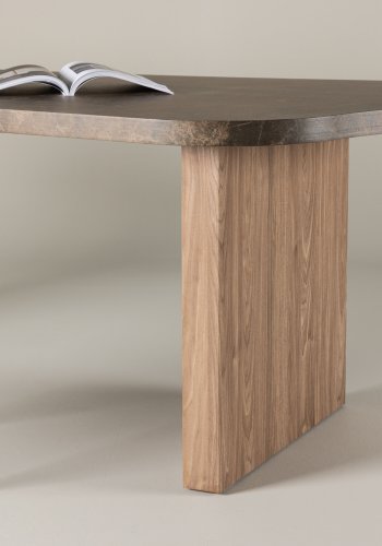 VINN KOLLEKSJON Eleonora spisebord, kologisk - brun marmorlook MDF (100x230)