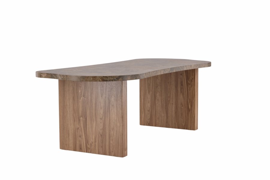 VINN KOLLEKSJON Eleonora spisebord, kologisk - brun marmorlook MDF (100x230)