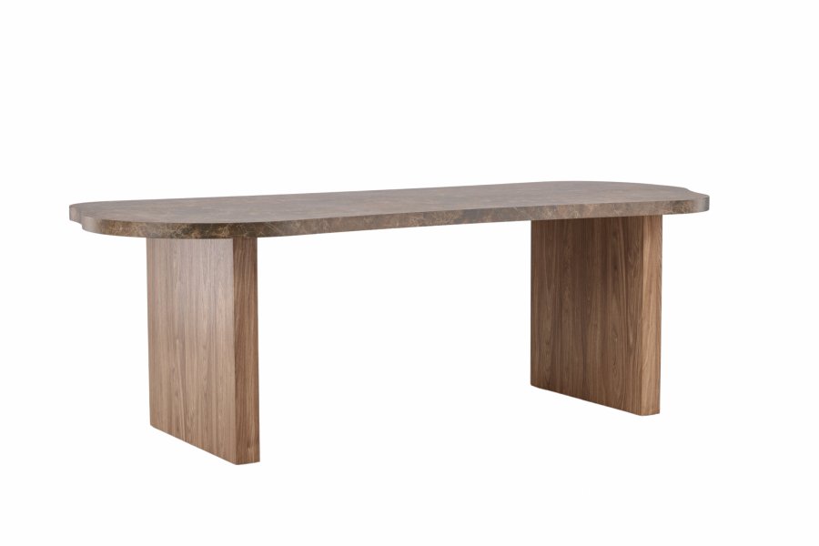 VINN KOLLEKSJON Eleonora spisebord, kologisk - brun marmorlook MDF (100x230)