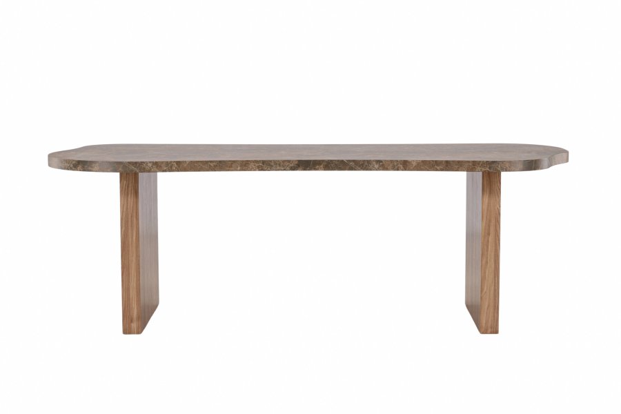 VINN KOLLEKSJON Eleonora spisebord, kologisk - brun marmorlook MDF (100x230)