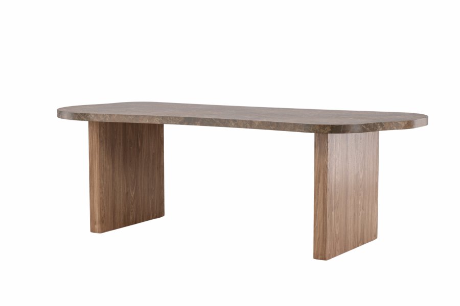 VINN KOLLEKSJON Eleonora spisebord, kologisk - brun marmorlook MDF (100x230)