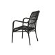 VENTURE DESIGN Rizal utendrs lenestol, med armlener - sort rotting og aluminium