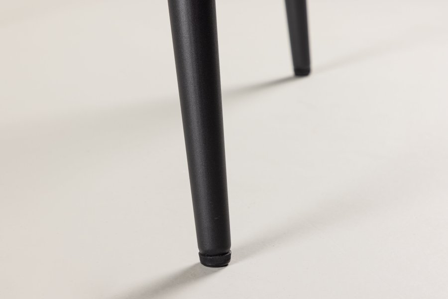 VENTURE DESIGN Ellis spisebord, rektangulr - sort MDF og stl ( 85x230)