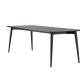 VENTURE DESIGN Ellis spisebord, rektangulr - sort MDF og stl ( 85x230)