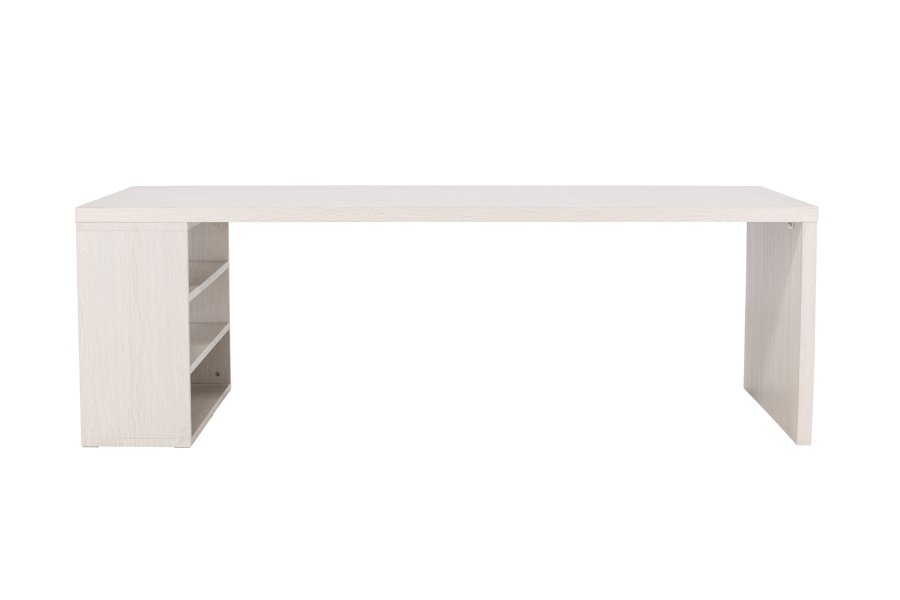 VENTURE DESIGN Mika spisebord, m. 2 hylder - hvidvasket MDF (110x230)