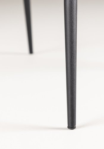 VENTURE DESIGN Modesto spisestuestol - sort polyester teddystoff og sort stl