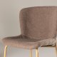 VENTURE DESIGN Modesto matbordsstol - brunt polyester teddytyg och moccastl