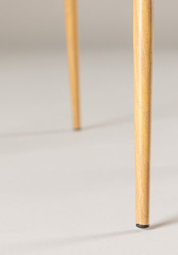 VENTURE DESIGN Modesto matbordsstol - brunt polyester teddytyg och moccastl