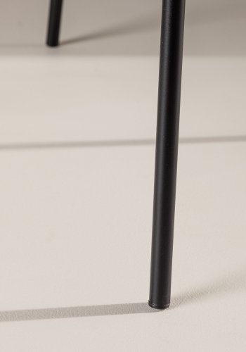 VENTURE DESIGN Chico Esszimmerstuhl – hellblauer Bouclé-Stoff und schwarzer Stahl