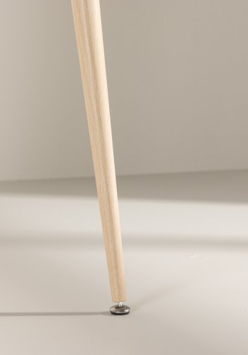 VENTURE DESIGN Plaza barbord, rundt - hvitkalket MDF og stl (70)