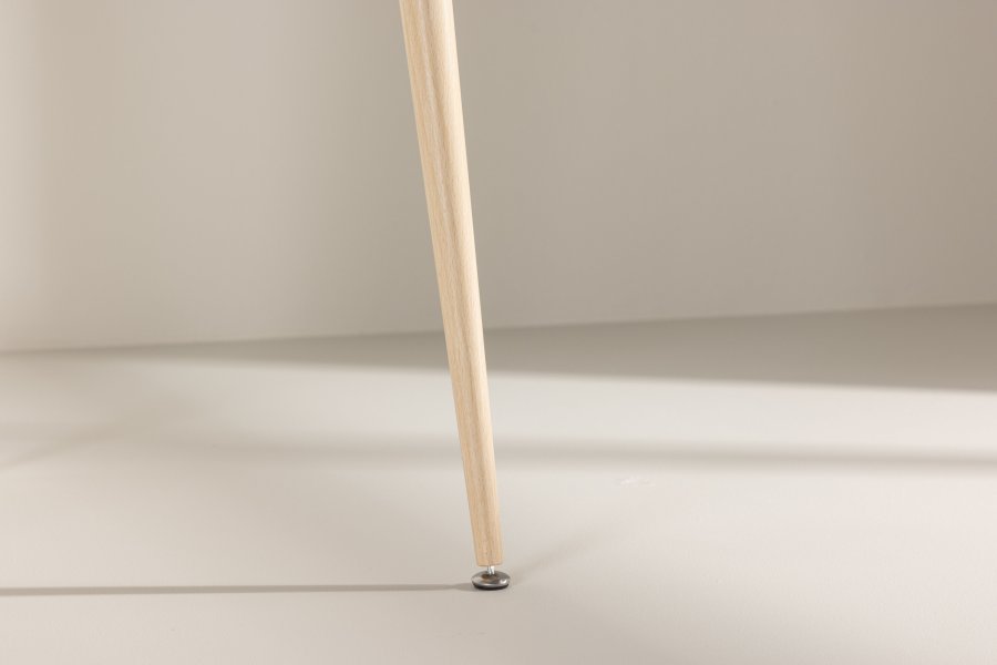 VENTURE DESIGN Plaza barbord, rundt - hvitkalket MDF og stl (70)