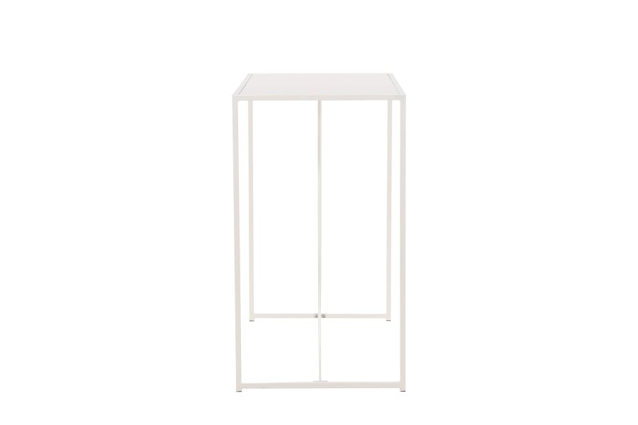 VENTURE DESIGN Brea Stehtisch, rechteckig – beige MDF und Stahl (60x120)