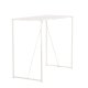 VENTURE DESIGN Brea Stehtisch, rechteckig – beige MDF und Stahl (60x120)