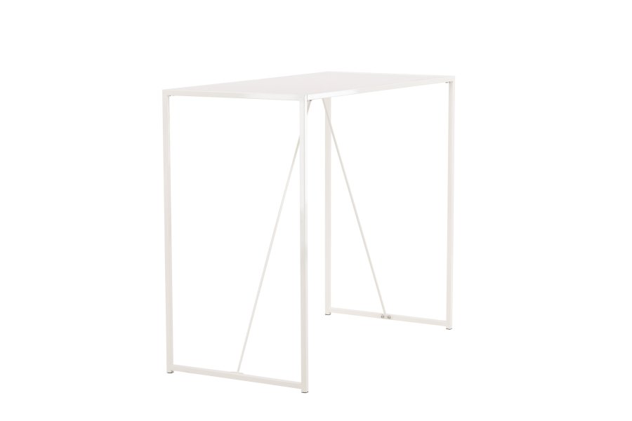 VENTURE DESIGN Brea Stehtisch, rechteckig – beige MDF und Stahl (60x120)