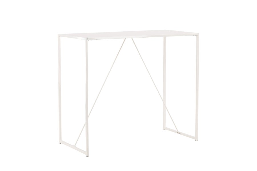 VENTURE DESIGN Brea Stehtisch, rechteckig – beige MDF und Stahl (60x120)