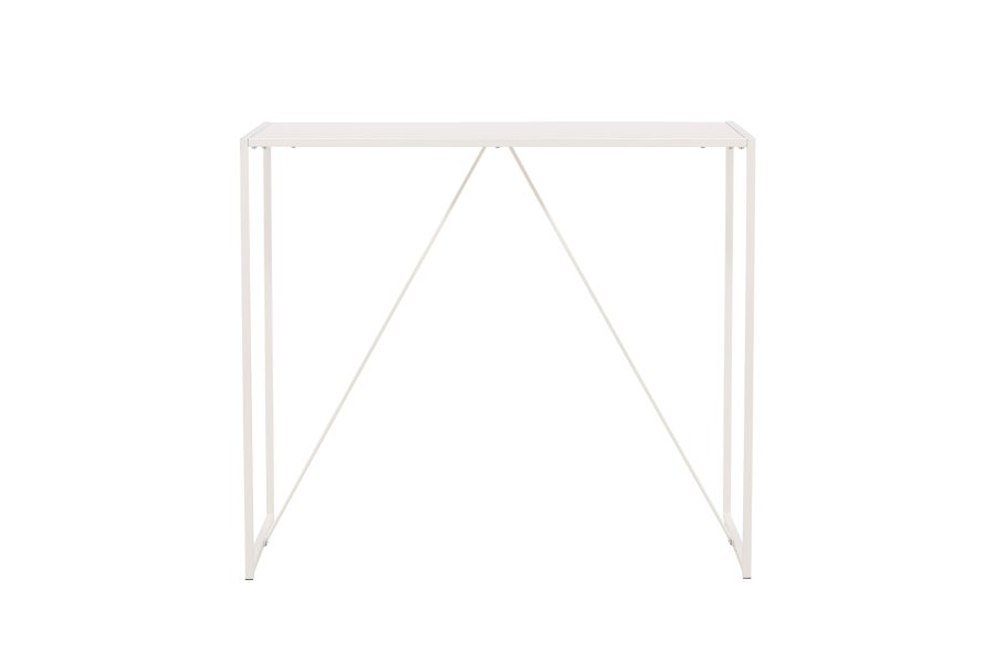 VENTURE DESIGN Brea Stehtisch, rechteckig – beige MDF und Stahl (60x120)