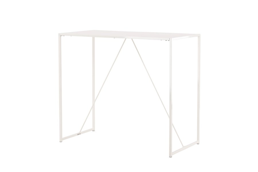 VENTURE DESIGN Brea Stehtisch, rechteckig – beige MDF und Stahl (60x120)