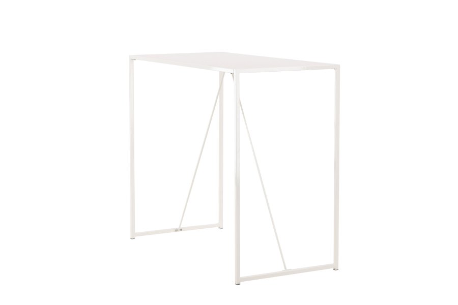 VENTURE DESIGN Brea Stehtisch, rechteckig – beige MDF und Stahl (60x120)