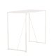 VENTURE DESIGN Brea Stehtisch, rechteckig – beige MDF und Stahl (60x120)