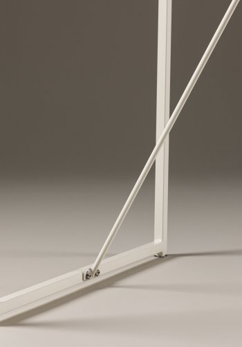 VENTURE DESIGN Brea Stehtisch, rechteckig – beige MDF und Stahl (60x120)