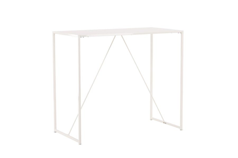 VENTURE DESIGN Brea Stehtisch, rechteckig – beige MDF und Stahl (60x120)