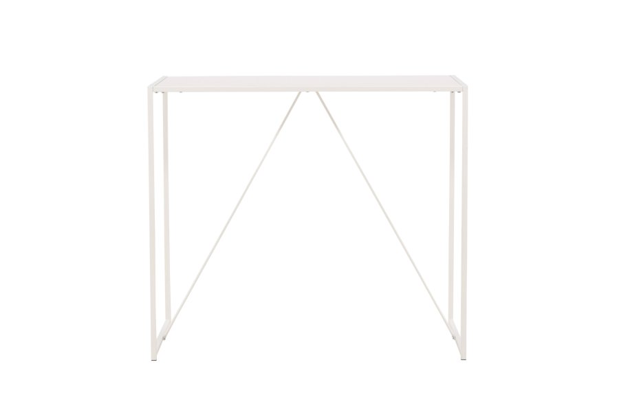 VENTURE DESIGN Brea Stehtisch, rechteckig – beige MDF und Stahl (60x120)